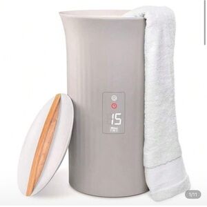 Gray Towel Warmer with Lid